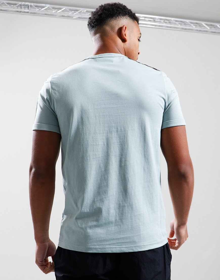 Fred Perry Contrast Tape Ringer T-Shirt Silver Blue/Grey