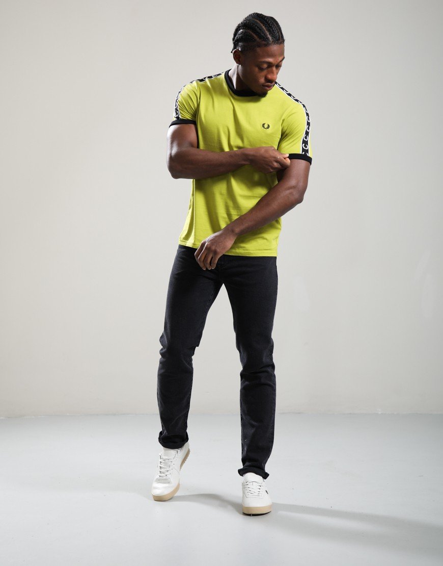 Fred Perry Contrast Tape Ringer T-Shirt Tennis ball yellow/Black Fred Perry Contrast Tape Ringer T-Shirt Tennis ball yellow/Black