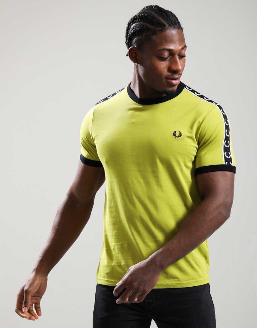 Fred Perry Contrast Tape Ringer T-Shirt Tennis ball yellow/Black Fred Perry Contrast Tape Ringer T-Shirt Tennis ball yellow/Black