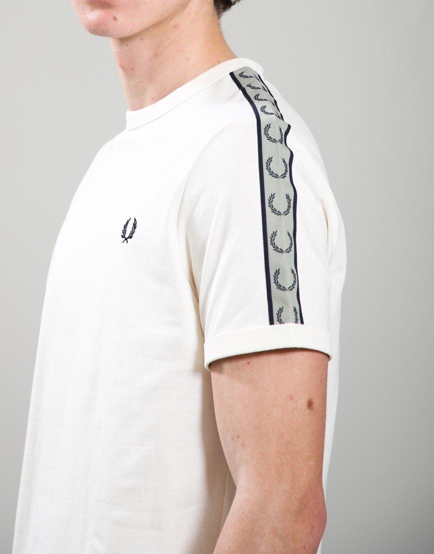 Fred Perry Contrast Tape Ringer T-Shirt Ecru/Navy