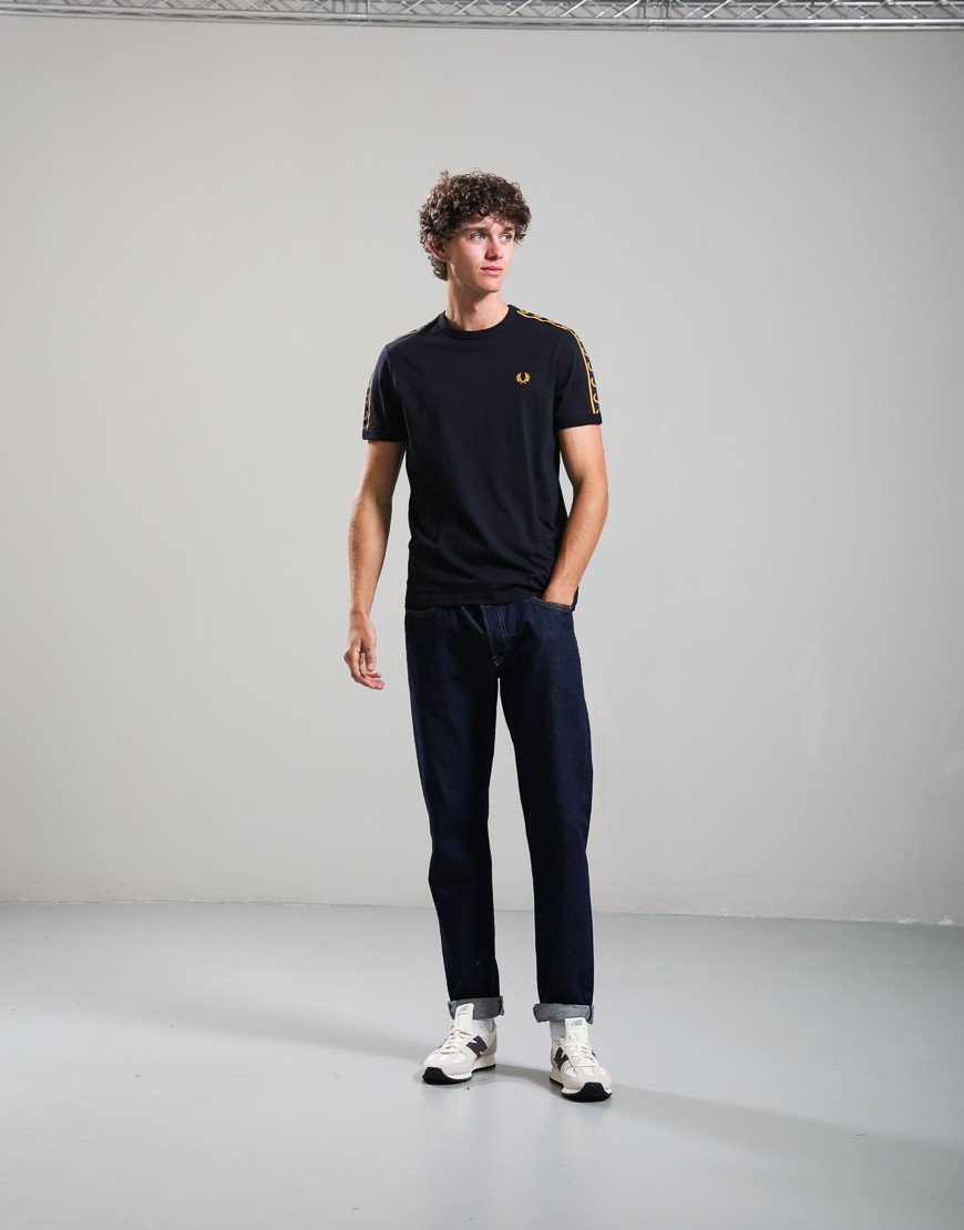 Fred Perry Contrast Tape Ringer T-Shirt Navy