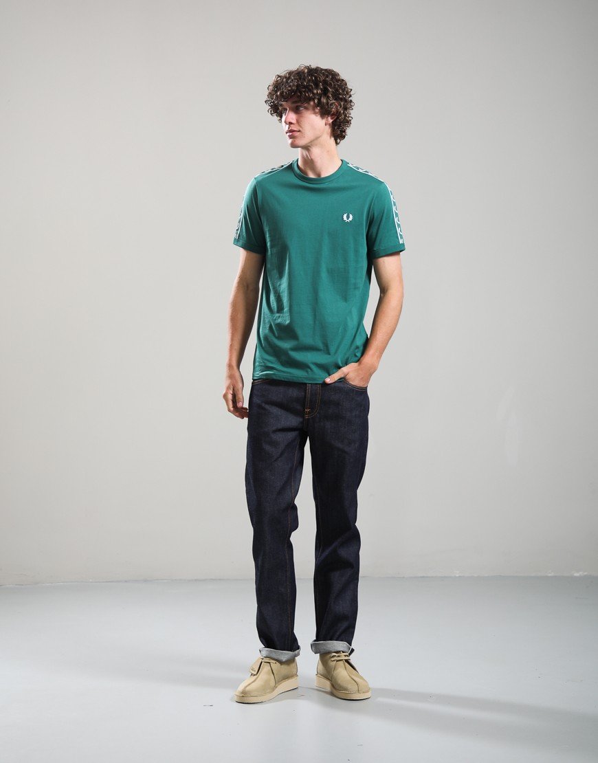 Fred Perry Contrast Tape Ringer T-Shirt Sport Green