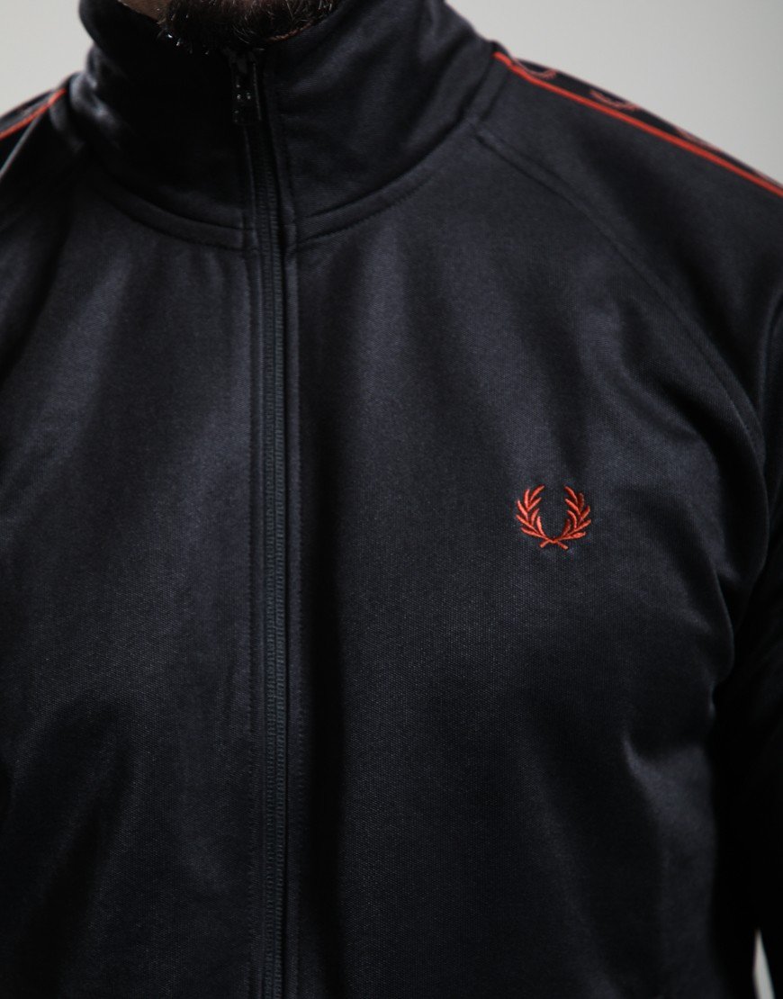 Fred Perry Contrast Tape Track Jacket Black