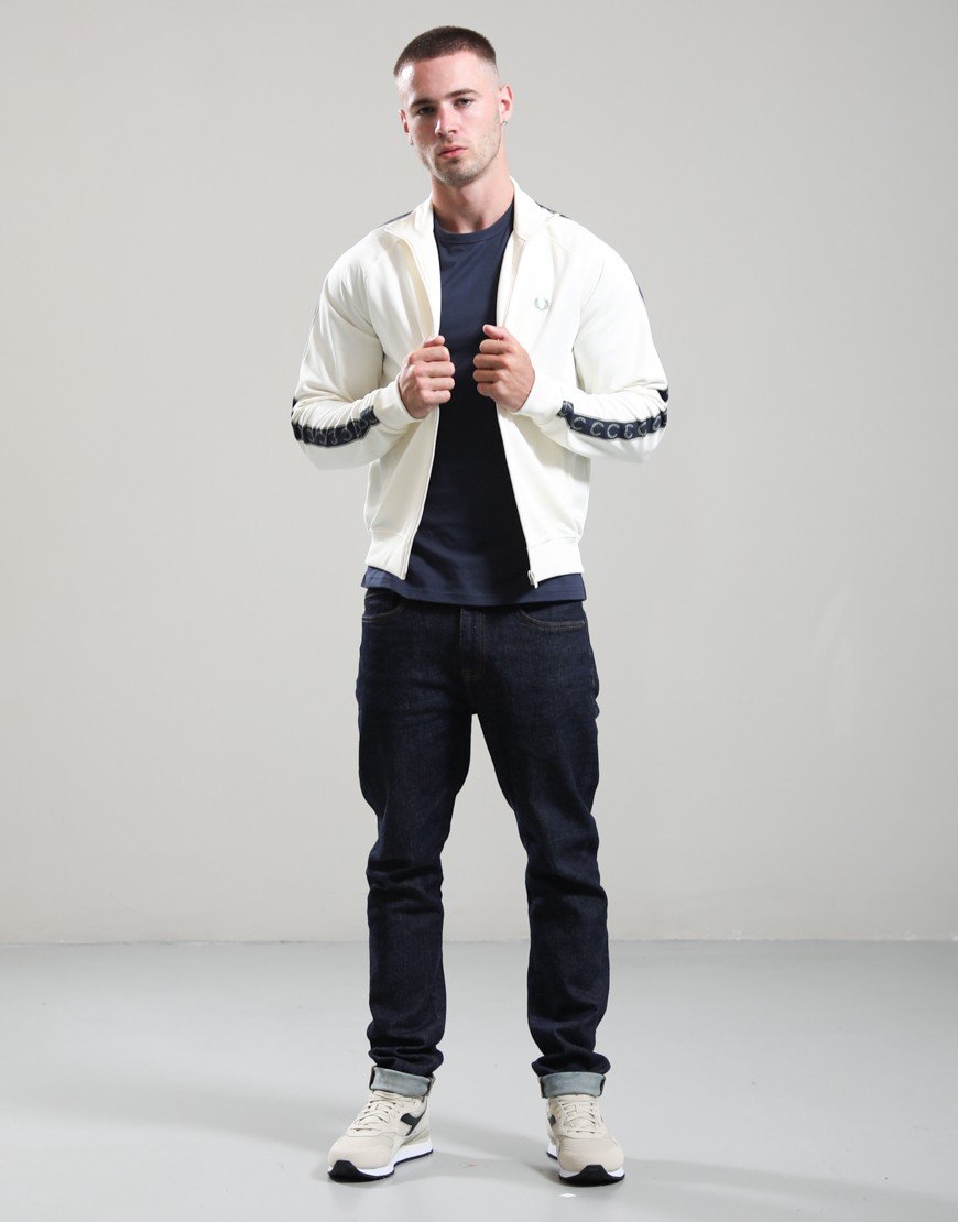 Fred Perry Contrast Tape Track Jacket Ecru
