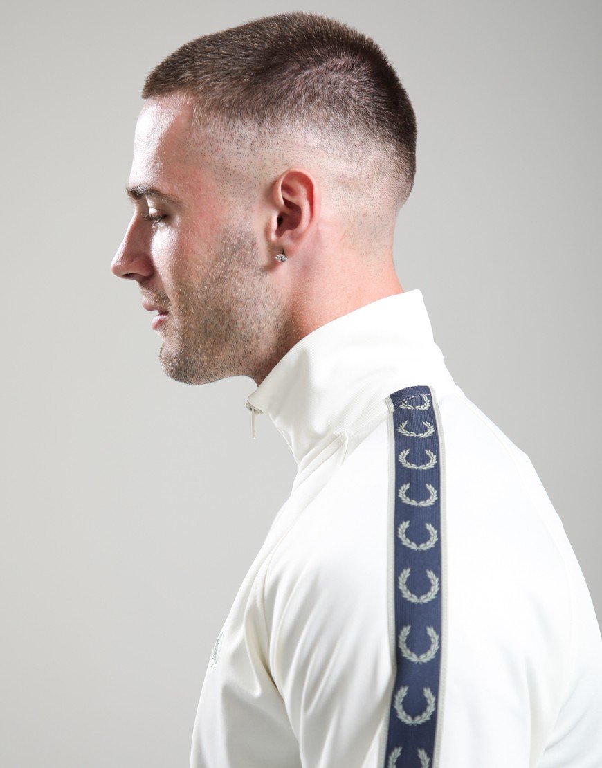 Fred Perry Contrast Tape Track Jacket Ecru