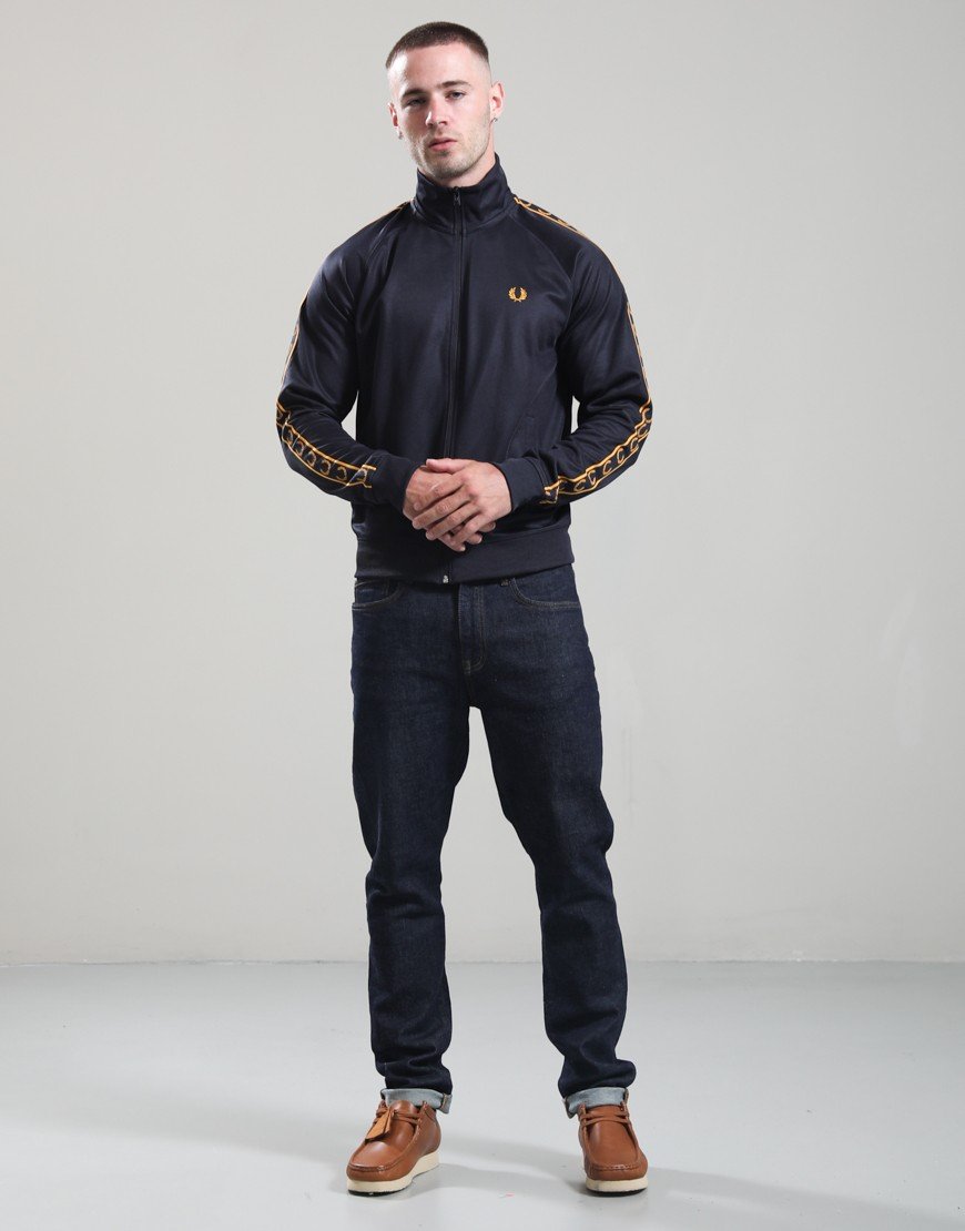 Fred Perry Contrast Tape Track Jacket Navy