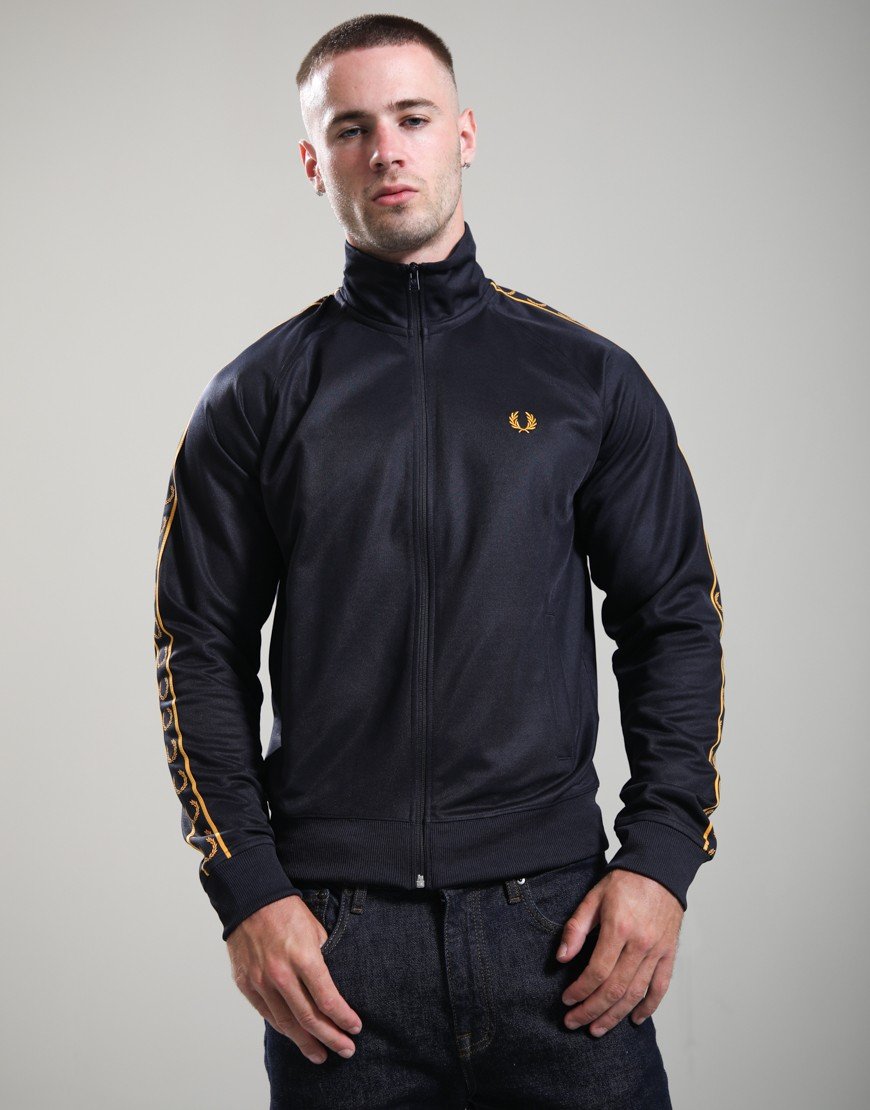 Fred Perry Contrast Tape Track Jacket Navy