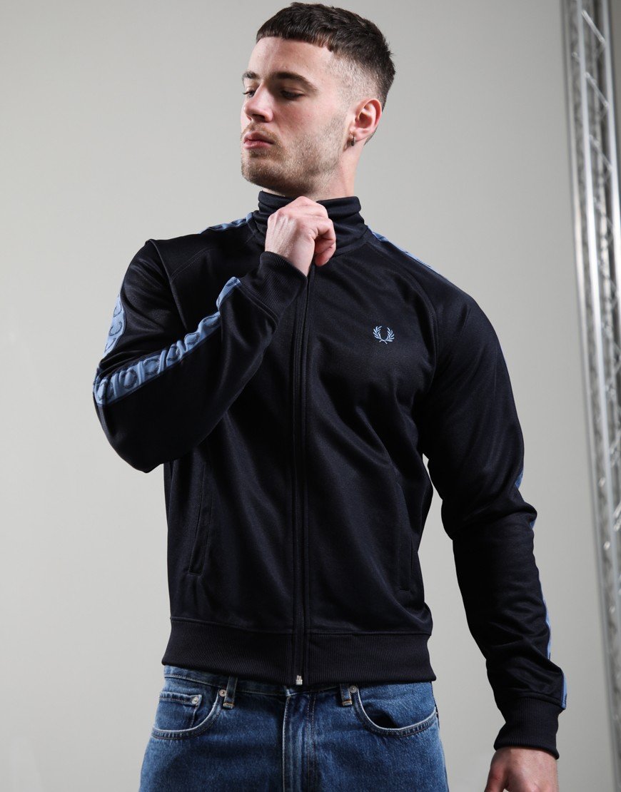 Fred Perry Contrast Tape Track Jacket Navy/Ace Blue/Tennis Blue
