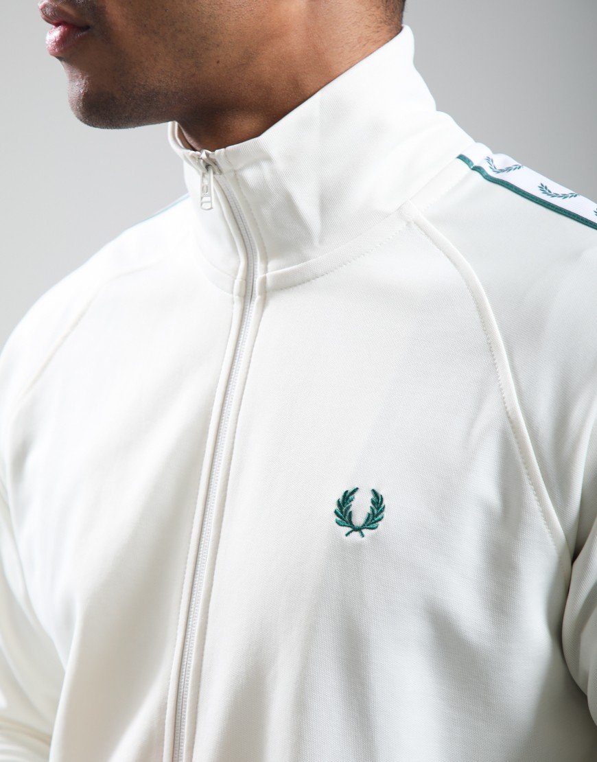 Fred Perry Contrast Tape Track Jacket Ecru