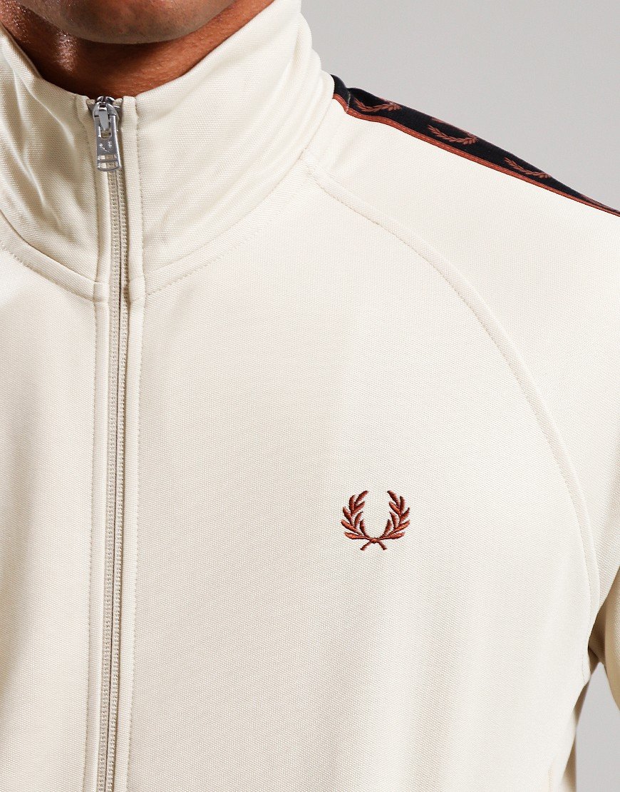 Fred Perry Contrast Tape Track Top Oatmeal/Whiskey Brown