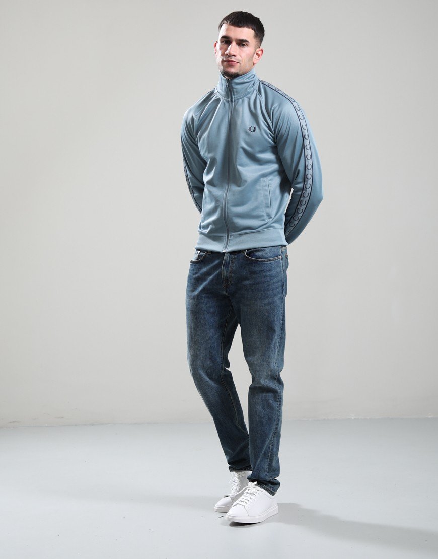 Fred Perry Contrast Tape Track Top Stockport Blue