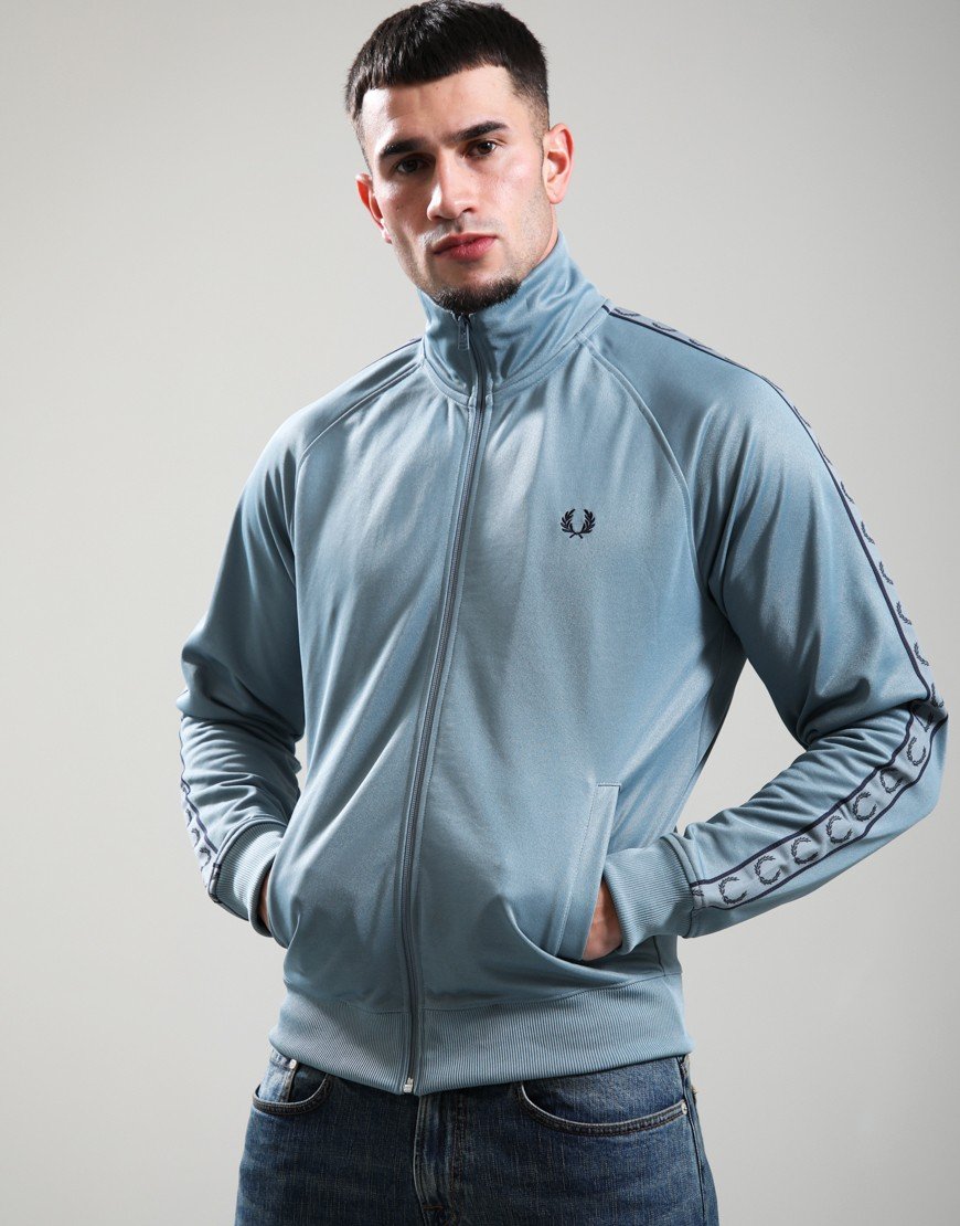 Fred Perry Contrast Tape Track Top Stockport Blue