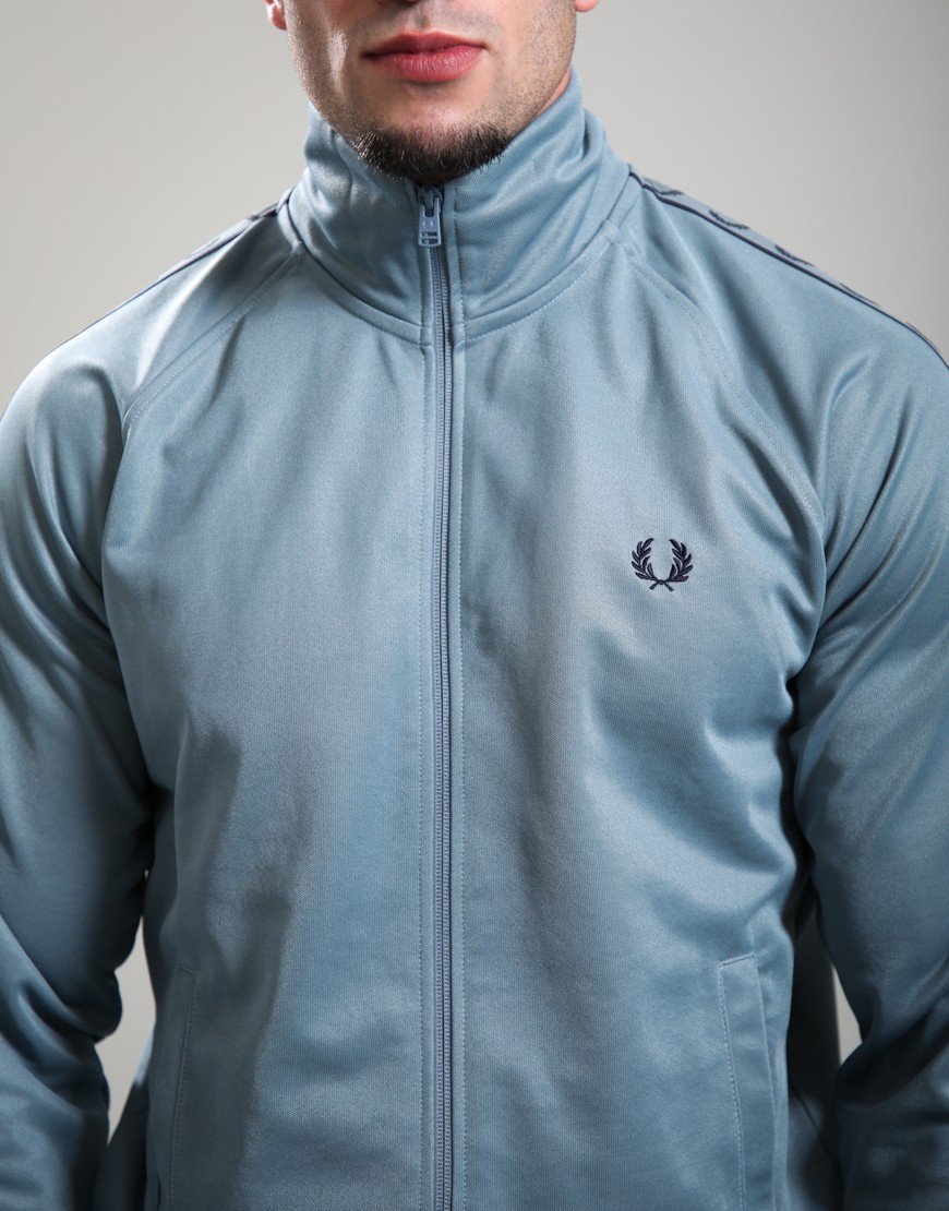Fred Perry Contrast Tape Track Top Stockport Blue
