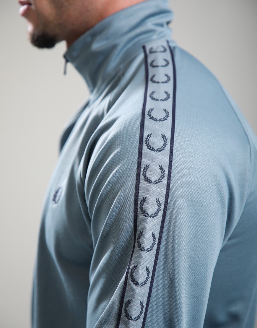 Fred Perry Contrast Tape Track Top Stockport Blue