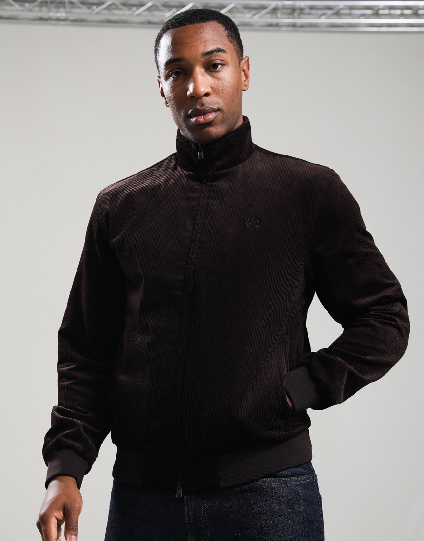 Fred Perry Cord Brentham Jacket Rich Brown