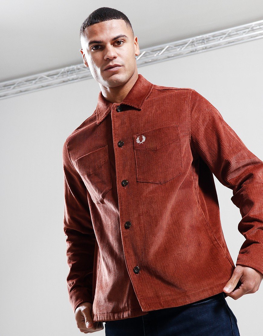 Fred Perry Corduroy Overshirt Whisky Brown