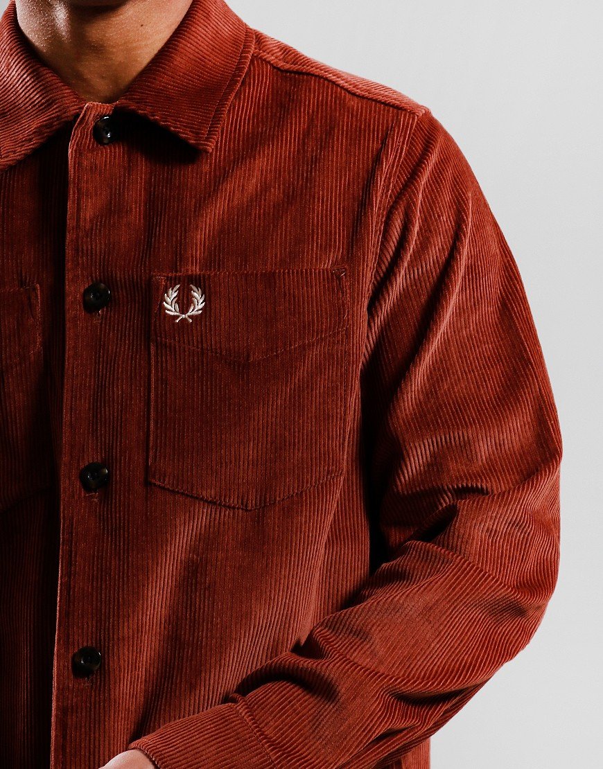 Fred Perry Corduroy Overshirt Whisky Brown