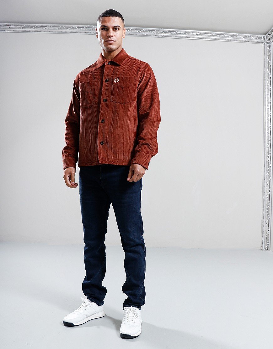Fred Perry Corduroy Overshirt Whisky Brown