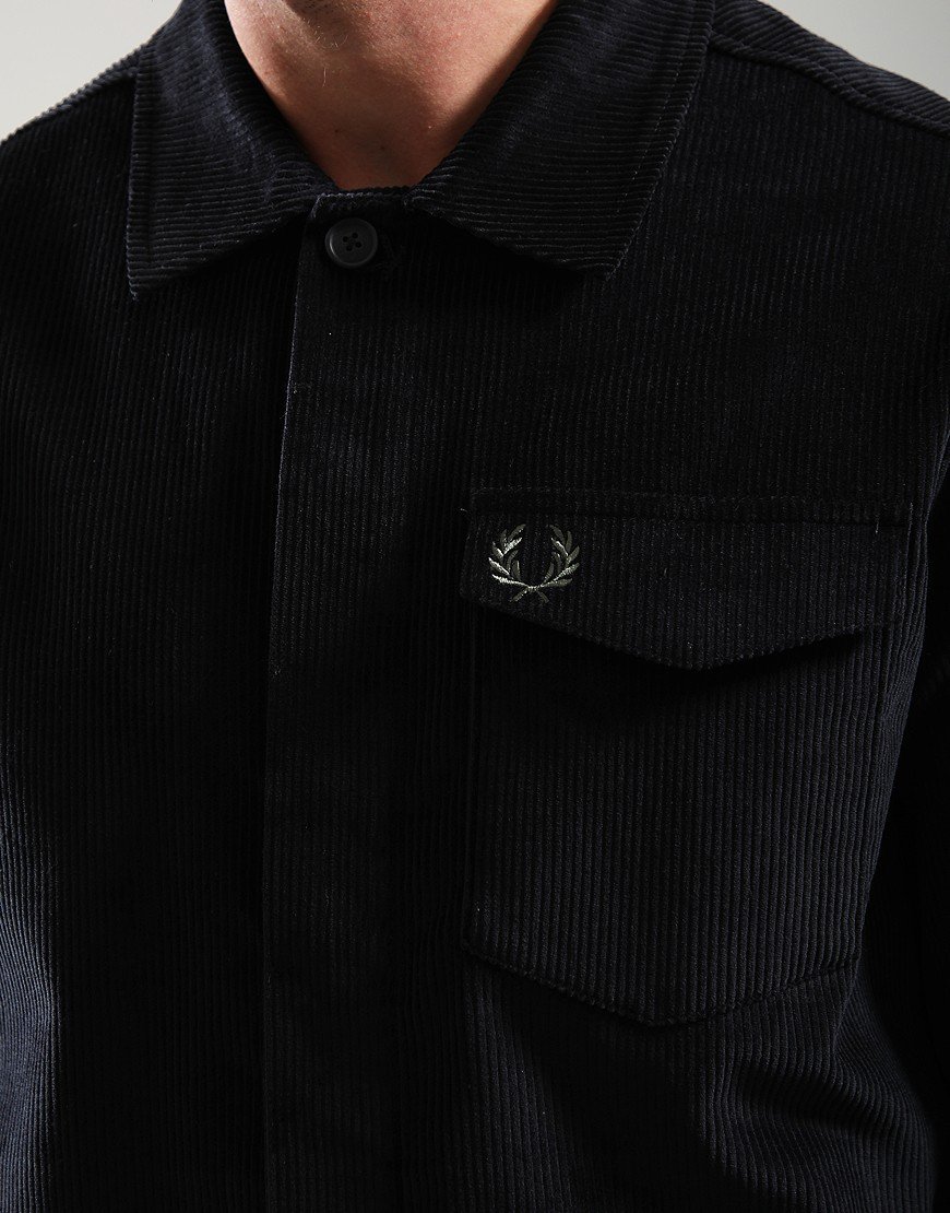 Fred Perry Corduroy Overshirt Black