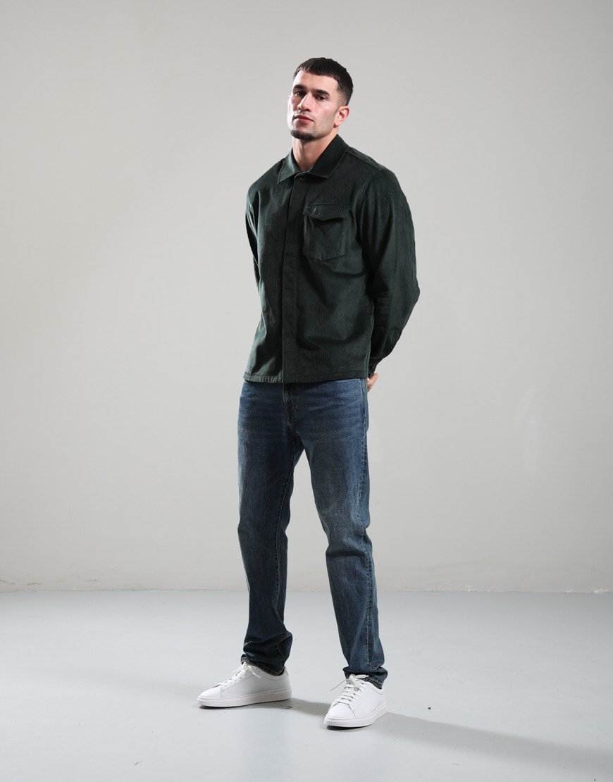 Fred Perry Corduroy Overshirt Court Green