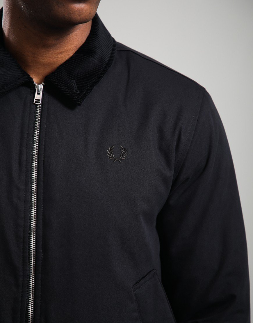 Fred Perry Cotton Caban Jacket Black