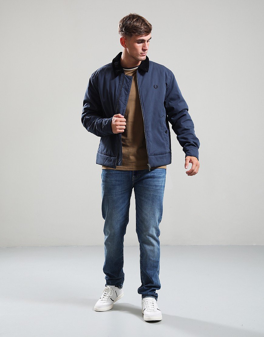 Fred Perry Cotton Caban Jacket Dark Airforce