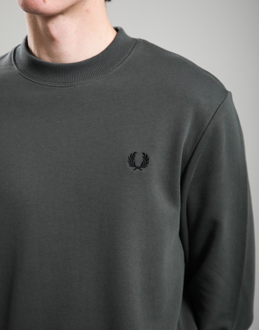 Fred Perry Crew Sweat Field Green/Black