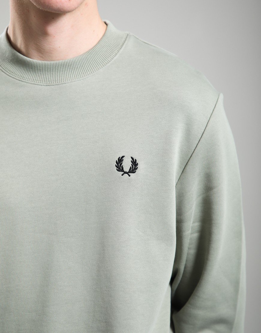 Fred Perry Crew Sweat Seagrass/Black