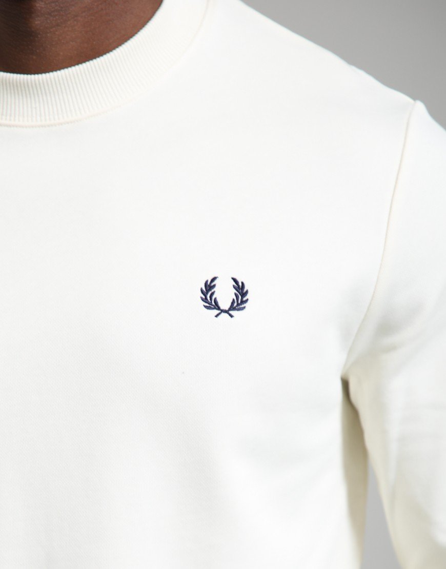 Fred Perry Crew Neck Sweatshirt Ecru/Seagrass/Dark Airforce