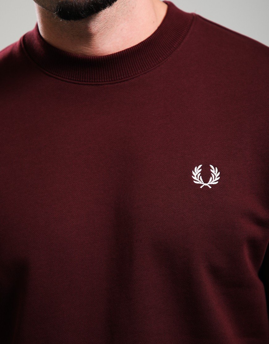 Fred Perry Crew Neck Sweat Oxblood/Ecru