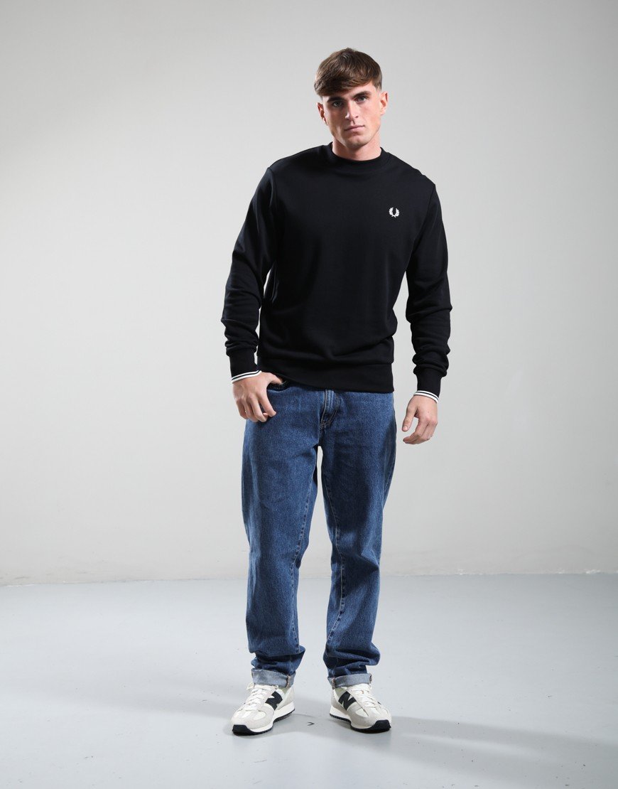 Fred Perry Crew Sweat Black