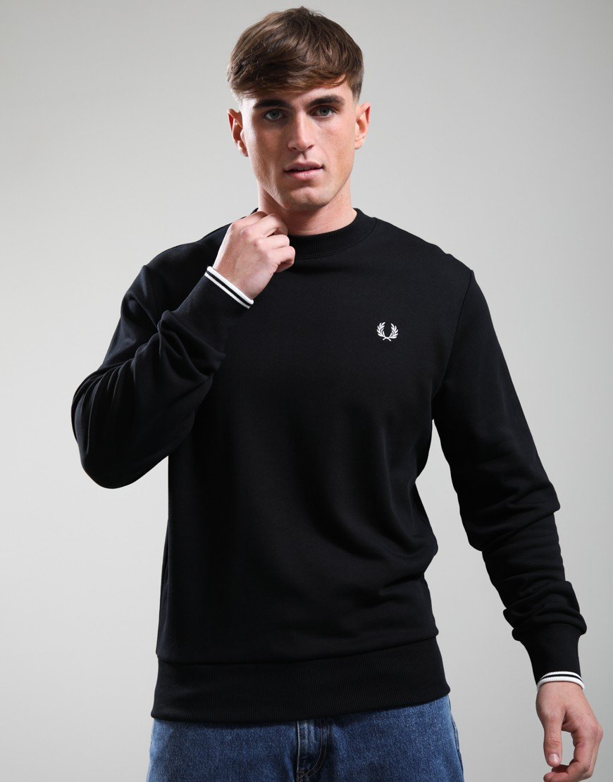 Fred Perry Crew Sweat Black