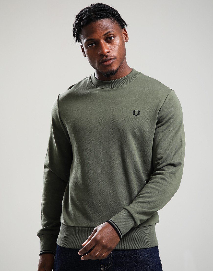 Fred Perry Crew Sweat Laurel Wreath Green