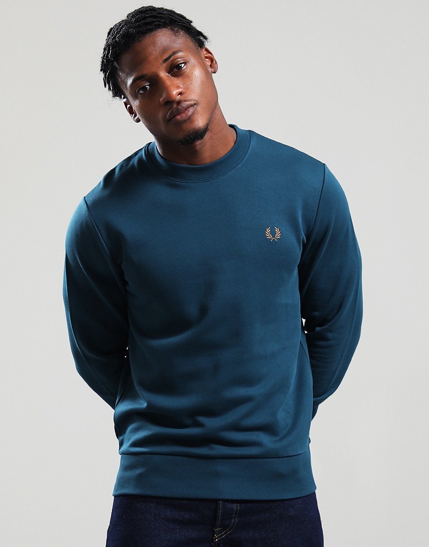 Fred Perry Crew Sweat Petrol Shaded/Stone