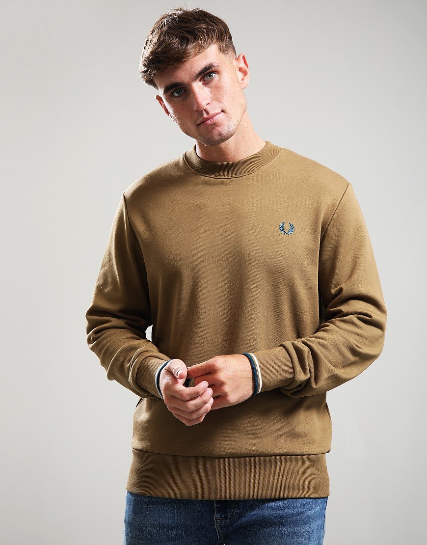 Fred Perry Crew Sweat Shaded Stone
