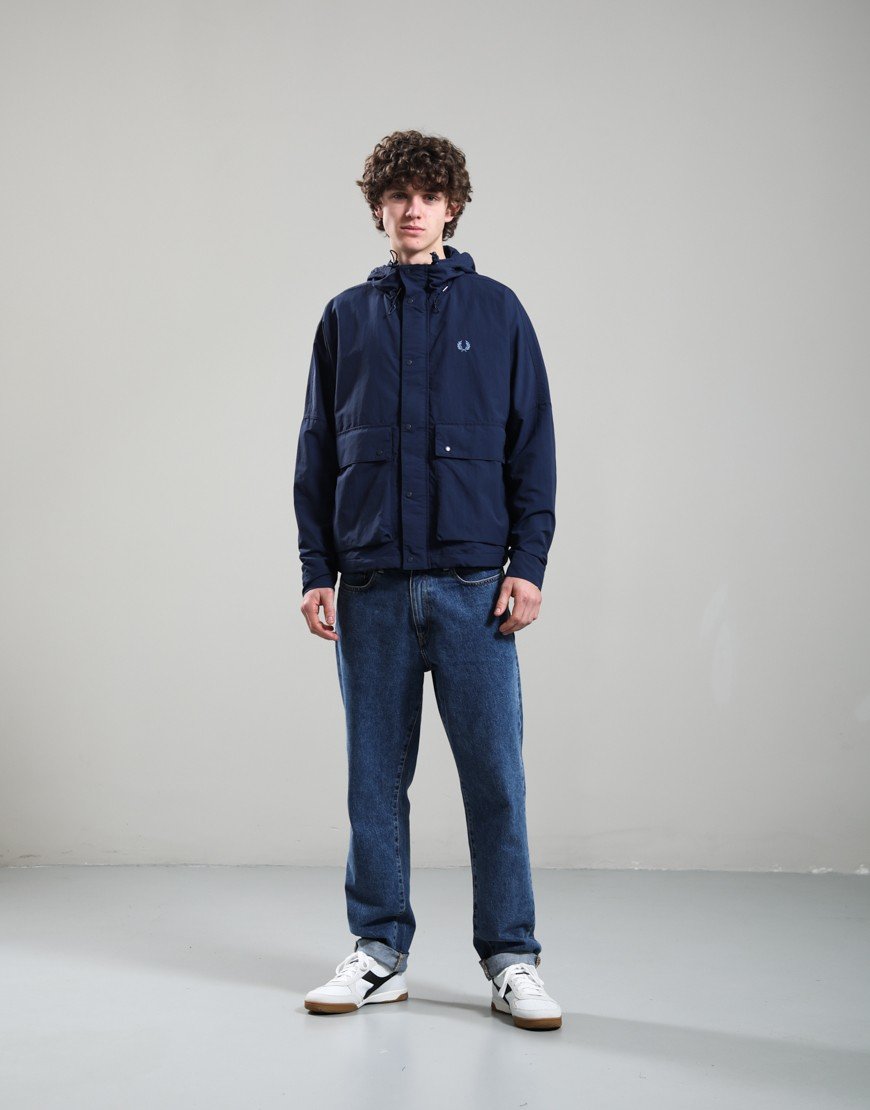Fred Perry Cropped Ripstop Parka Tennis Blue
