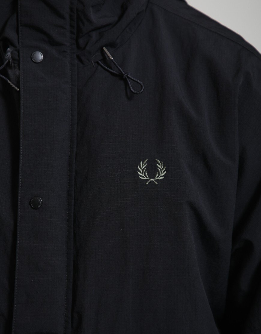 Fred Perry Cropped Ripstop Parka Black
