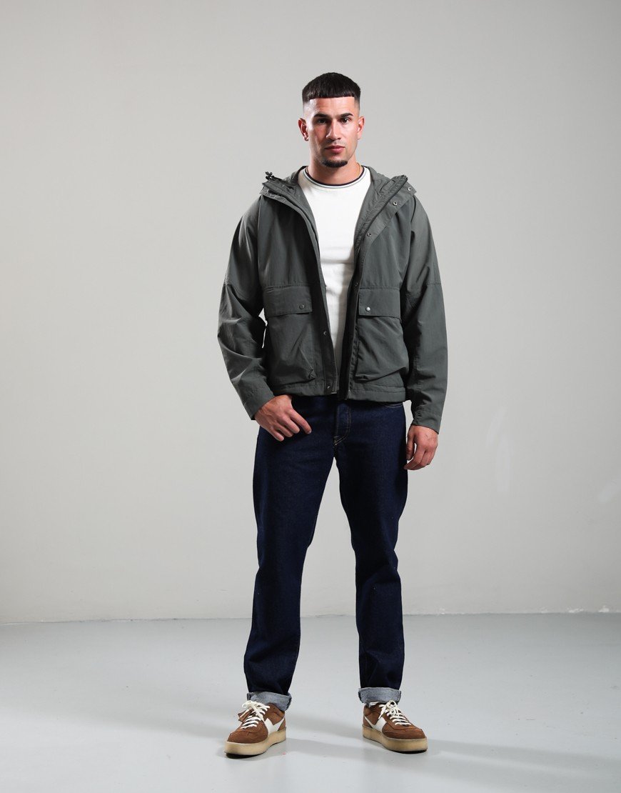 Fred Perry Cropped Ripstop Parka Field Green