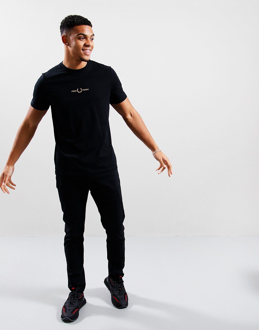 Fred Perry Embroidered T-Shirt Black