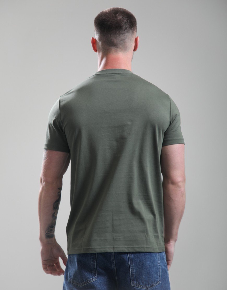 Fred Perry Embroidered T-Shirt Laurel Wreath Green