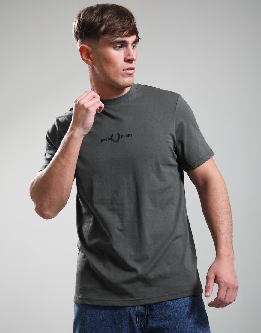 Fred Perry Embroidered T-Shirt Field Green
