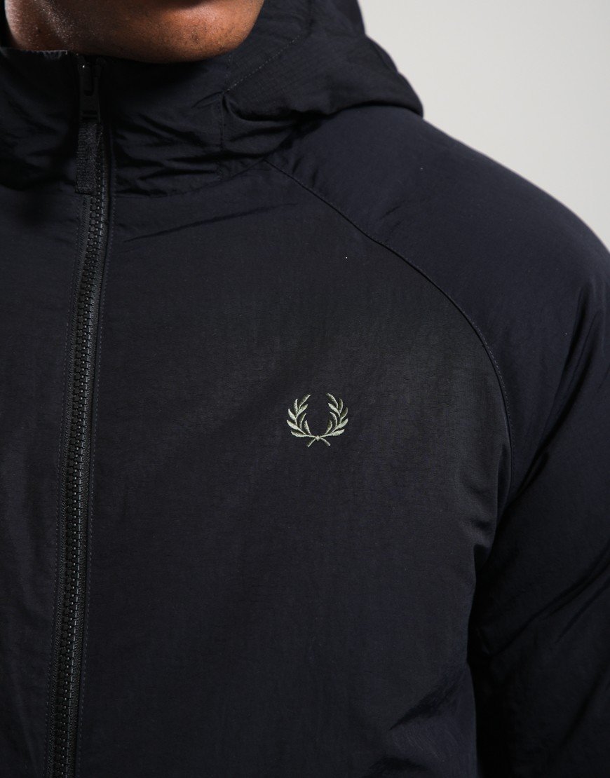 Fred Perry Fabric Block Padded Jacket Black