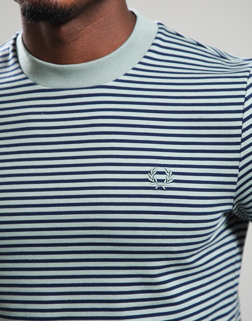 Fred Perry Fine Stripe T-Shirt Bayleaf
