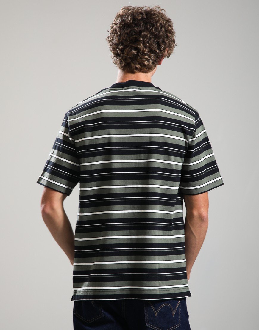 Fred Perry Heavyweight Striped T-Shirt Black