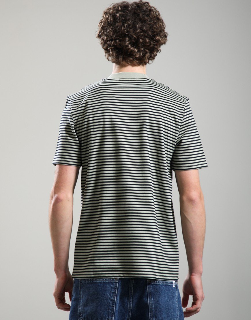 Fred Perry Fine Stripe Heavyweight T-Shirt Seagrass