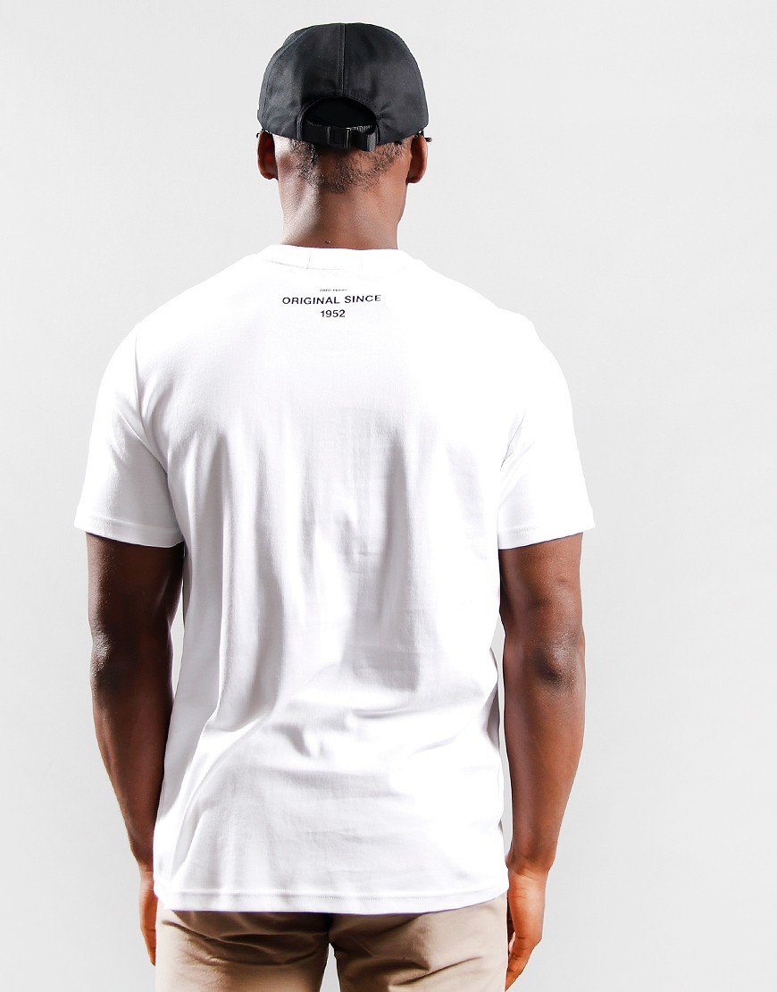 Fred Perry Flock Laurel Wreath T-Shirt White