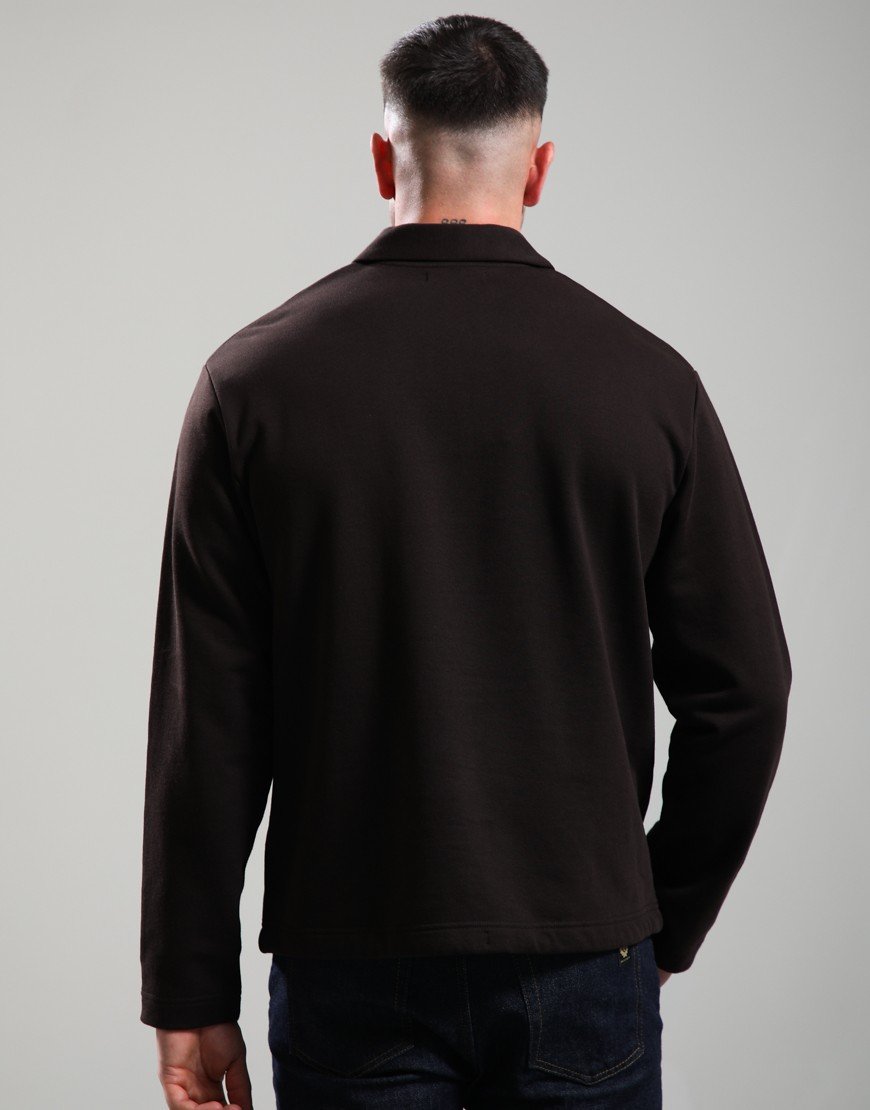 Fred Perry Half Zip Smock Sweat Rich Brown
