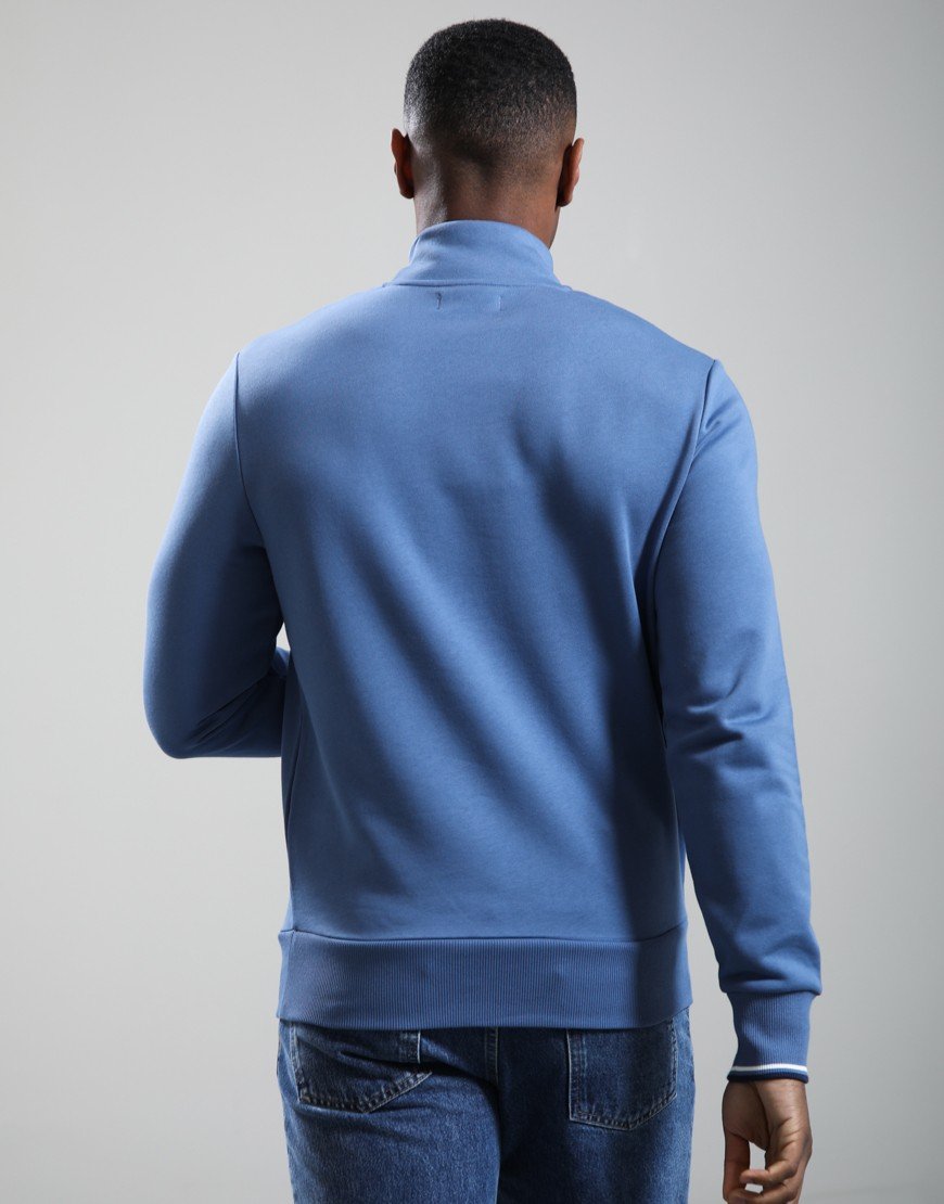 Fred Perry Half Zip Sweat Ace Blue/Tennis Blue