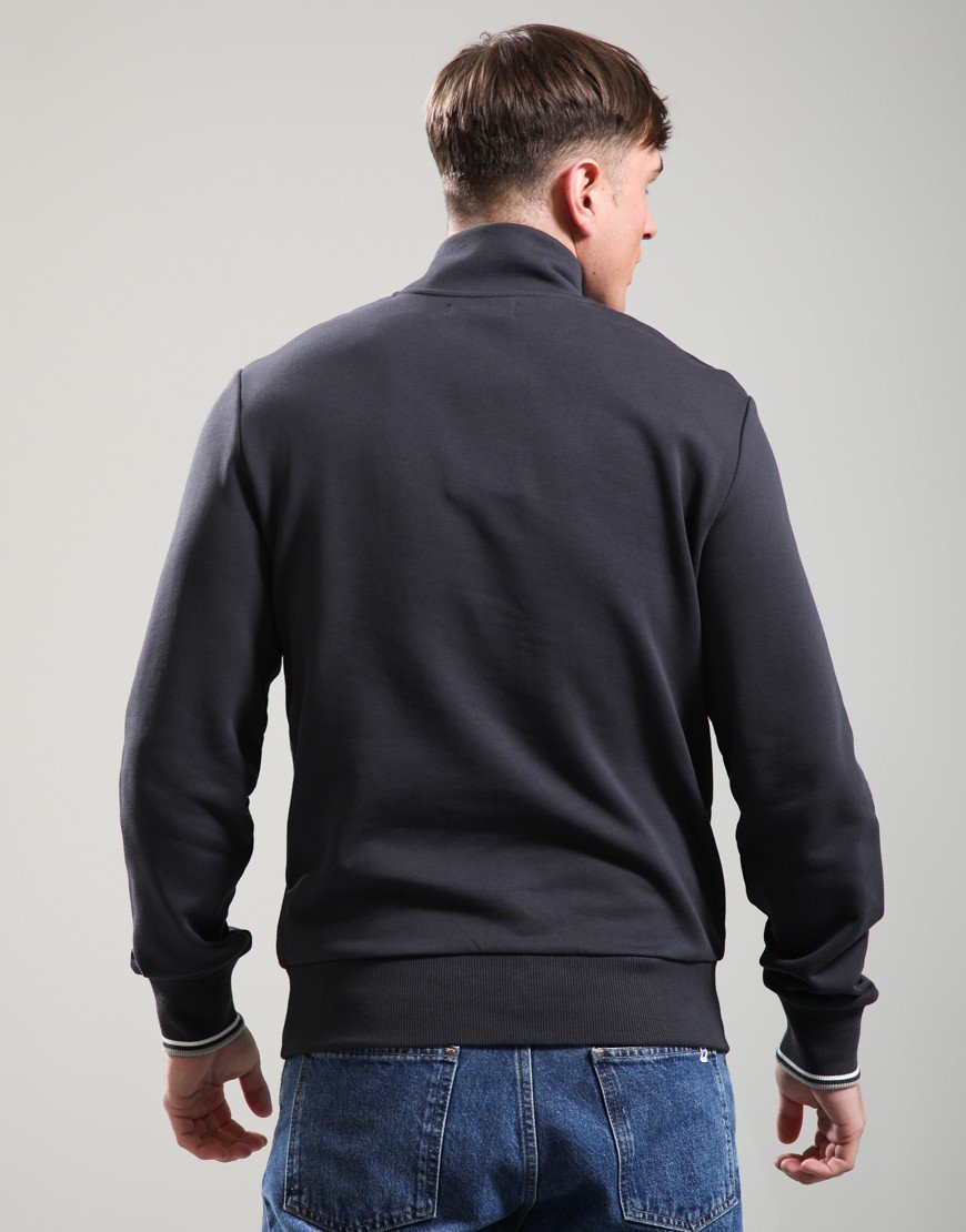Fred Perry Half Zip Sweat Ancient Grey/Ecru/Seagrass