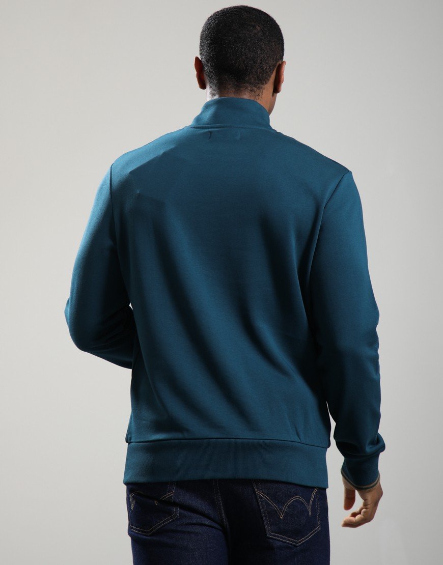 Fred Perry Half Zip Sweat Petrol/Stone